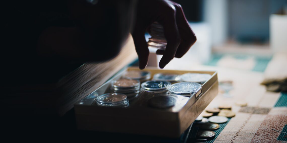 pénzérmék számolása